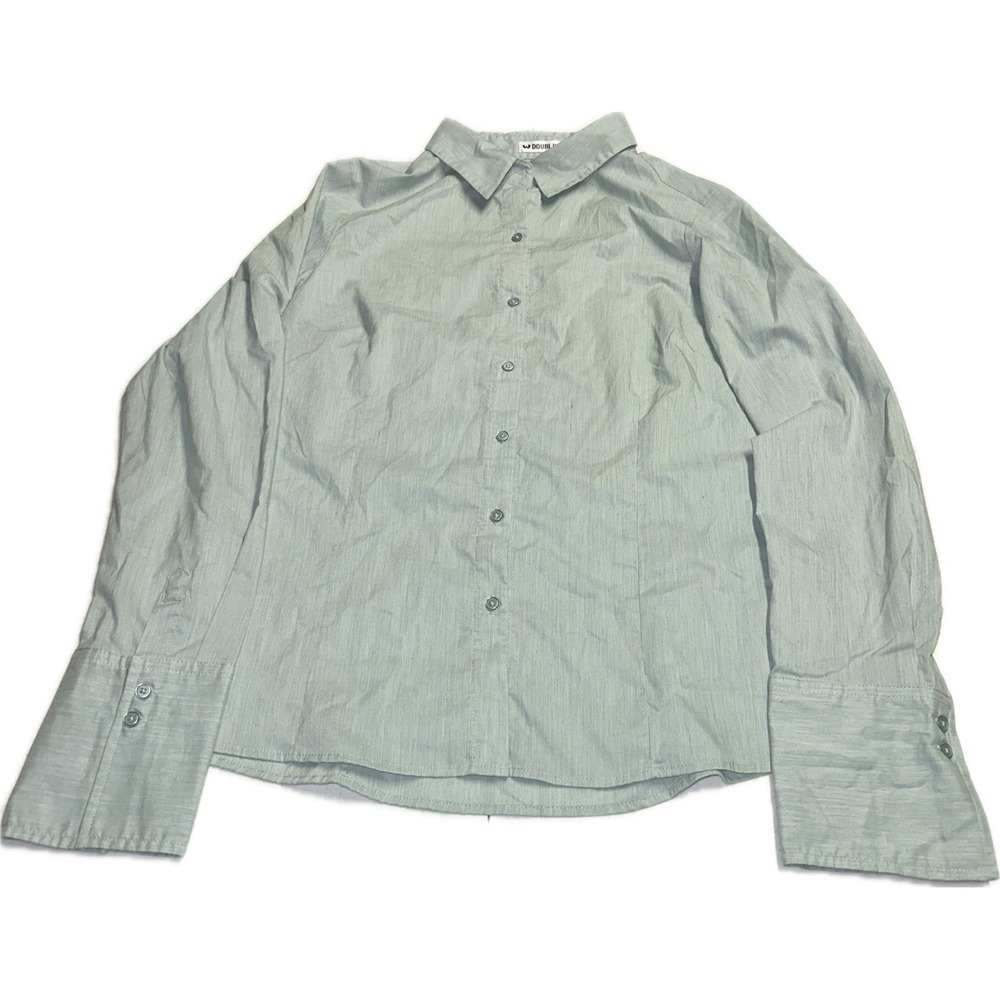 Doublju Women's Light Green Button Up Shirt Women's Size XL